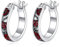 YFN Rose Hoop-Ohrringe Sterling Silber Rose Blume Ohrring für Frauen(rose)