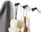 Mooche 4PCS Black Coat Hooks, Screw in Bathroom Towel Hook, SUS304 Stainless Steel Heavy Duty Door Hanger Robe Clothes Closet Sponges Hook for Wall, Matte Black Finished