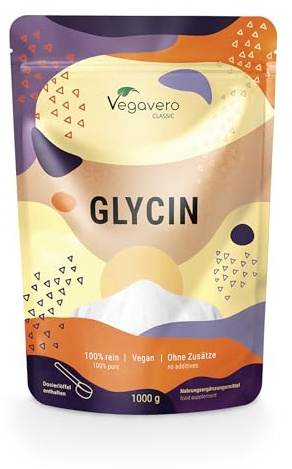 Vegavero Glycin Pulver 300g mit Messlöffel – 100% Aminosäure hochdosiert - reines Glycine Pulver ohne Zusatzstoffe - fein löslich - Laborgeprüft & vegan