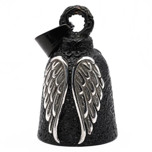 MOYOZZ Angel Wing Knight Bell Buchstaben USA Motorrad Fahrrad Reiten Guardian Bell - Never Ride Faster Than Your Angel Can Fly
