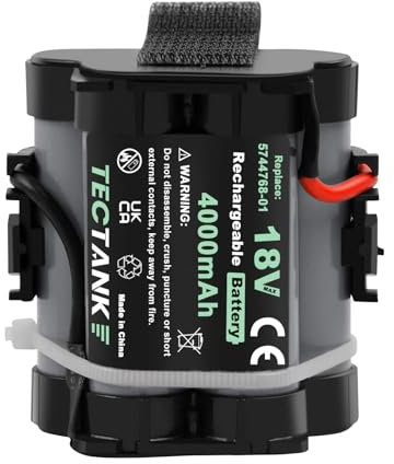 Tectank 18V 4.0Ah Li-Ion Replacement Battery Compatible with Gardena Robotic Lawnmower R38Li R40Li R45Li R50Li R70Li R75Li R80Li, for Husqvarna Automower 105, 305, 308