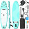 Devoko Stand Up Paddling Board, Aufblasbares SUP Board 320cm *80cm*15cm, 2-in-1 Stand Up Paddle Mit Sitz und verstellbarem Paddelbrett, Bis 160kg, Ideal zum Surfen, Angeln, Yoga, Hellgrün