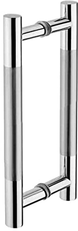 BMWJYLPM Poignée de Porte coulissante en Forme de H, revêtement en Acier Inoxydable Robuste à Double Face, Ensemble de quincaillerie pour poignée de Porte de Placard, 80 x 50 cm