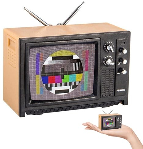 HoveeLuty Puppenhauszubehör im Maßstab 1:12, Kunststoff-Vintage-Miniatur-Puppenhauszubehör, Fernseher, DIY-Miniatur- für die Puppenhausdekoration, Geschenk für Puppenhausliebhaber, Puppenh