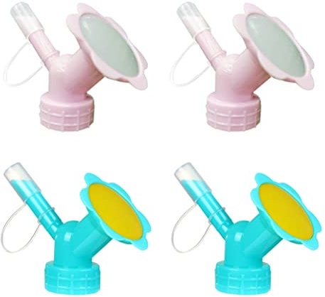 4Pcs Bottle Top Waterer Sprinkler, Dual Head Watering Tops for Plastic Bottles, Seedling Water Nozzle for Indoor Plants and Garden Use