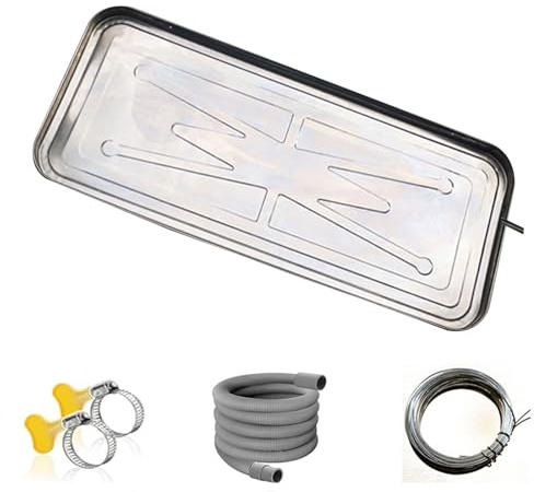 Kit di Scarico e vaschetta di Raccolta dell'Acqua Portatile per condizionatori d'Aria, 85x40 cm per Pompe di Calore e condizionatori Split, vaschette per Il Cambio dell'olio per Un