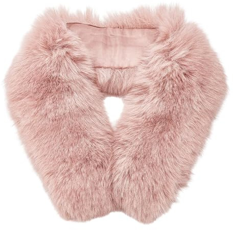 PH PandaHall Faux Fell Kragen Flauschiger Fell Hauben Rand Halswärmer Abnehmbarer Schal Plüsch Halswärmer für Frauen Winter Hauben Ersatz Mantel und Jacken Dekoration Basteln Accessoires 83x13cm
