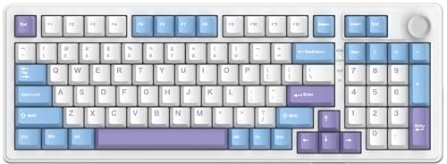 The G-Lab Keyz Elite 400 WB - Clavier Gamer sans Fil Mécanique AZERTY FR | Sans Fil Tri Mode 2.4GHz/Bluetooth/Filaire, Switch Mécanique Hot Swap Pré-lubrifiés, Gasket 5 Couches, RGB
