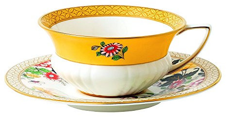 Wedgwood Wonderlust Primrose Teetasse und Untertasse, mehrfarbig