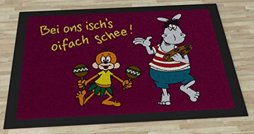 Äffle und Pferdle Fußmatte Bei ons isch´s oifach schee