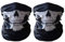 Lot de 2 cache-cou de moto avec motif tête de mort - Masque à moitié le visage - Halloween