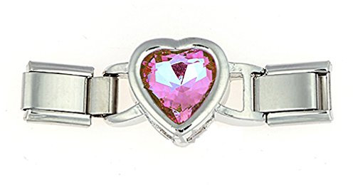 Akki Italian Charms passt auf Armband Elemente Classic Silber Italy Gold Edelstahl Links Glider Kult Trend modele Basisarmband 9mm/18 Glieder matt glänzend kompatibel mit Original Model#9