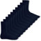 Footstar Lot de 10 paires de chaussettes classiques en coton pour homme et femme, Marine, 39-42