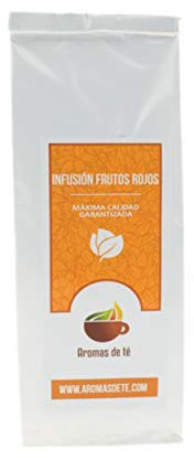 Aromas de Té - Infusión Frutos Rojos con Frambuesa, Fresa Arándanos/Infusión Frutal con Hibisco Grosellas Papaya Bayas de Saúco, 100 gr.