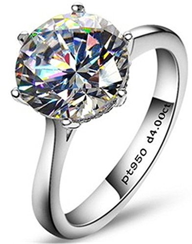 AINUOSHI Silberringe, Verlobungsringe, 1-4 Karat Zirkonringe, Bling Diamantringe - bringen Sie edles und Elegantes Temperament