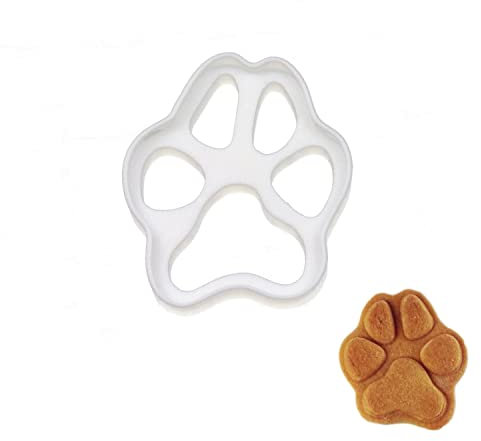 BAKERLOGY Realistic Dog Paw Cookie Cutter - Small - Detailed Biscuit Cutter Design for Baking and Crafts, Ideal on Fondant, Dough, Clay
