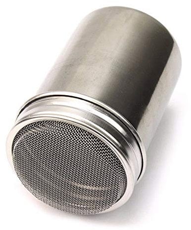 Aeromdale 7oz Salt-Flour Sifter Sprinkler Sieve in Stainless Steel for Icing Sugar, Salt, Cocoa, Flour or Coffee Shaker Chocolate Gift