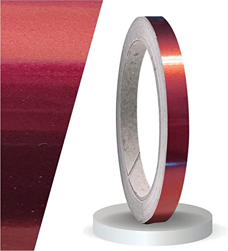 siviwonder Zierstreifen Flip Flop Glanz Cranberry rot braun Kupfer in 9 mm Breite und 10 m Länge Aufkleber Folie für Auto Boot Jetski Modellbau Klebeband Dekorstreifen - Autofolie Farbwechsel