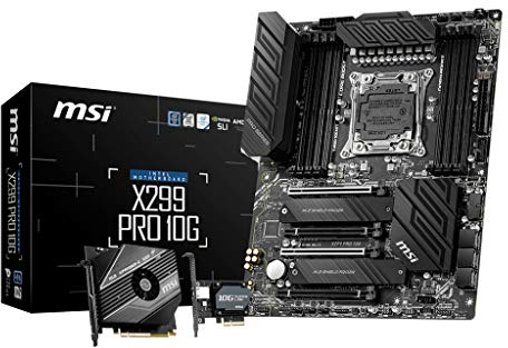 Scheda madre MSI X299 PRO 10G 'ATX, LGA2066, DDR4, 10G LAN, Dual LAN, USB 3.2 Gen2, Type-C, M.2 XPANDER-Z, Intel Core X-Series'