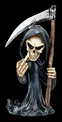 Skelett Gothic Figur - Don't Fear The Reaper | Fantasy Sensenmann, Der Tod, Gothic-Deko, Statue, Skulptur, H 21,5 cm