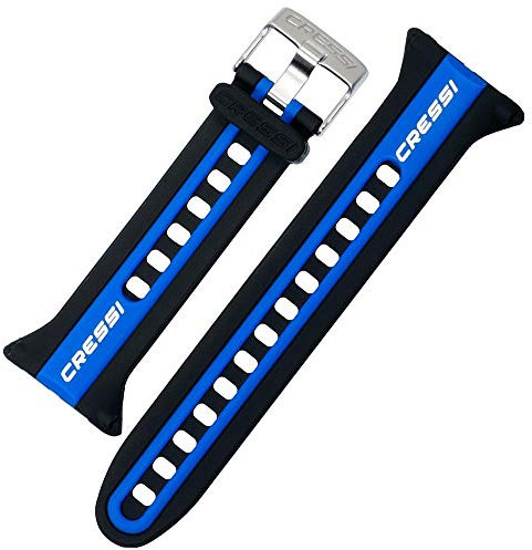 CRESSI Watch Style Computer Band Correa Original para Ordenador/Reloj de Buceo, Unisex-Adult, Negro/Azul/Blanco, Talla única