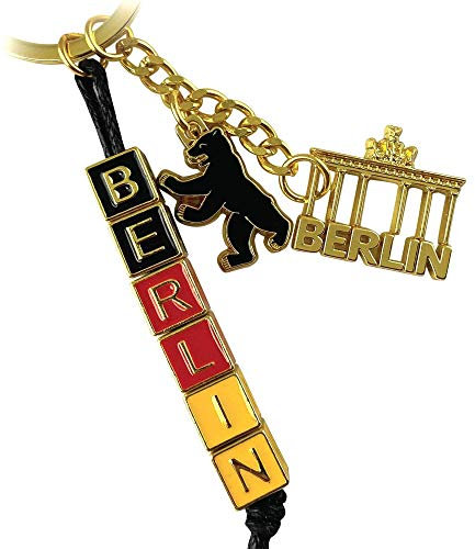 Schlüsselanhänger Berlin Souvenirs, Geschenk, Andenken - Keychain aus Metall für Deutschland. Mitbringsel für Paare, passend für Taschen, Rucksäcke, Autoschlüssel