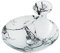 LWX Modernes Becken Aus Gehärtetem Glas, Waschbecken Montieren, Runde Waschtisch-Waschschüssel,White 5 Accessories