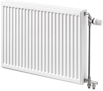 Henrad Compact All In radiateur panneau 40x140cm type 22 1743watt 4 connexions Acier Blanc Brillant