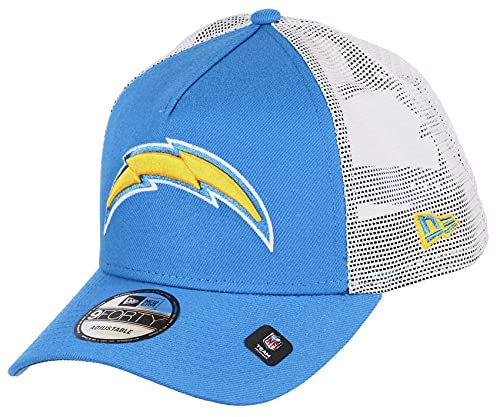 New Era Los Angeles Chargers NFL White Mesh Trucker 9Forty A-Frame Trucker Cap - One-Size