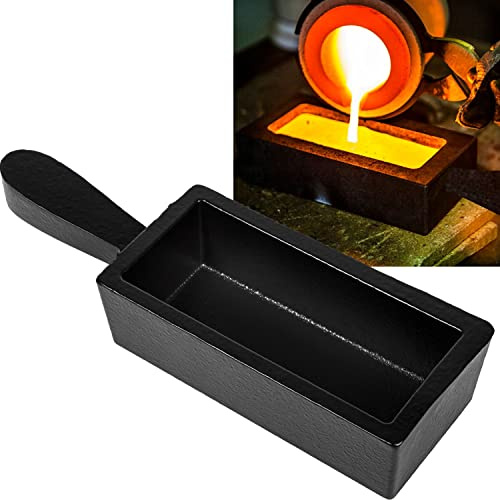100 oz Troy Ounce Loaf Cast Iron Ingot Mold for Melting Casting Refining Gold Silver Copper Aluminum Brass Precious Metals