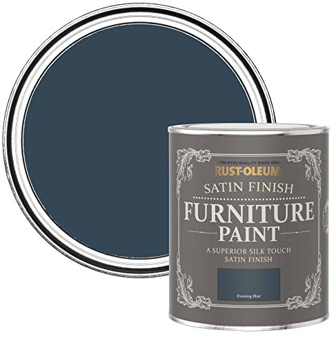Rust-Oleum Peinture Bleue pour Meubles, Finition Satinée - Bleu du Soir 750ml