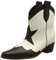 L37 HANDMADE SHOES Stivali da Cowboy, Scamosciata, Fodera in Pelle, Scarpe Fatte a Mano, Cielo Pieno di Stelle, Western Boot Donna, Nero/Bianco, 38 EU