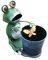 Ablerhome Decor Sitting Frog Plant Pot Ornament Animal Garden Sculpture Flower Planter Ornament New Gift (Sitting Frog)
