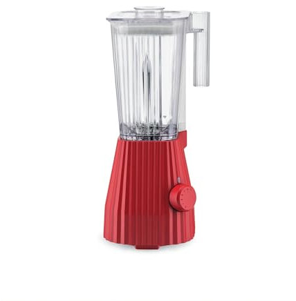Alessi Plissé MDL09 R - Frullatore di Design con Caraffa Graduata, in Resina Termoplastica, Spina Europea 700W, 1,5l, Rosso