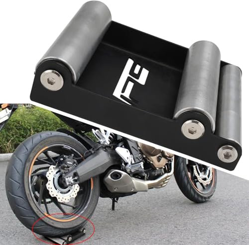 JFG RACING GRoller Support de rouleau de nettoyage de roue de moto pour nettoyage de pneus et lubrification de la chaîne, vélos moyens < 220 kg et largeur des pneus < 180 mm, sixth generation