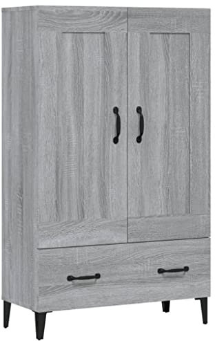 vidaXL Highboard Sideboard Kommode Schrank Anrichte Beistellschrank Mehrzweckschrank Hochschrank Standschrank Grau Sonoma 70x31x115cm Holzwerkstoff
