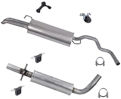 ATEC Germany Auspuff Schalldämpfer Set 1x Mittelschalldämpfer, 1x | Kompatibel mit: SEAT TOLEDO II, SKODA OCTAVIA I, OCTAVIA I Combi, VW BORA I, BORA Variant, GOLF IV Variant