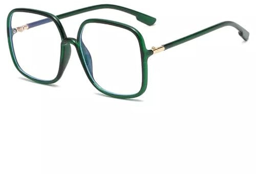 TECH-LINE-DIRECT FASHION ACCESSORIES Blue Light Blocking Glasses women Anti Glare UV Filter Computer Gaming Glasses Retro square Eyeglasses (Green)