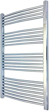 Curved Chrome Heated Towel Ladder Rail Bathroom Radiator 600mm (w) x 1200mm (h) - 2376 BTUs