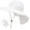 LINSOCLE Baby Sonnenhut Mädchen Jungen Mütze Kinder mit Nackenschutz Baumwolle Atmungsaktiver UV-Schutz UPF 50 Sommerhut Kleinkind Mädchen Faltbar Strandhut für Kinder im Alter von 2–6 Jahren