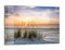 DEQORI Glasbild Echtglas | Motiv Sonnenuntergang am Strand | horizontal einteilig 90x60 cm | schöne Dekoration | Wandbild für Wohnzimmer, Schlafzimmer, Flur & Küche | moderne Wanddeko