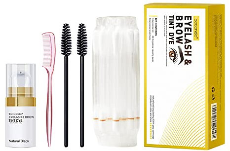 SHEEYOON Augenbrauen-Tönungscreme, professionelles Augenbrauen-Wimpern-Färbe-Set, natürliche, langlebige wasserdichte Augenbrauenfarben (schwarz)