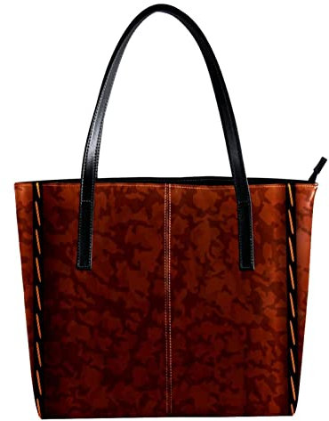 Kaffee Leder Kissen Muster Schultertasche Leicht Freizeit Schultasche Lehrer Tasche Handtasche Geldbörse, Mehrfarbig