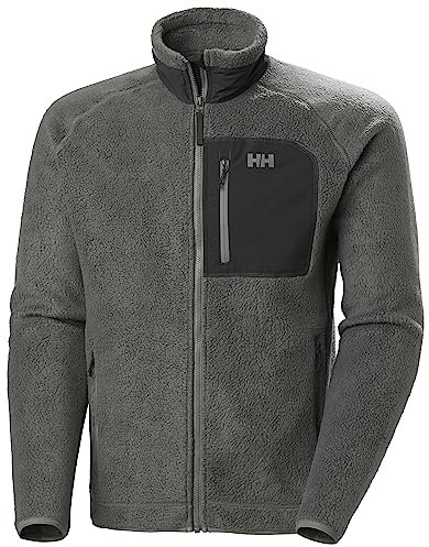 Helly-Hansen Giacca da uomo Panorama Pile Block, 876 Calcestruzzo, Large