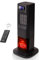 Electric Heater Energy Efficient – Ceramic Heaters for Home Low Energy – Heater Fan with Fireplace Display – Oscillating Halogen Fan Heater – Black Heater Fan with Tip-Over Safety Setting – by Nuovva