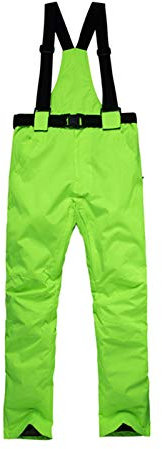 Skihose Damen, Warm Atmungsaktiv Zip Off Winter Skihose Outdoor Hosen mit Trägern 48 Gefüttert Kurzgröße Softshellhose Wanderhose Wasserdicht Stretch Winterhose Schneehose
