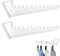 Anwangda 2Pcs Over Door Coat Hooks Hanger, Non-Drilling Clothes Hat Hangers, 21.5cm Space Saving Storage for Bedrooms, Bathroom, Towels, Coats, Jackets (White)