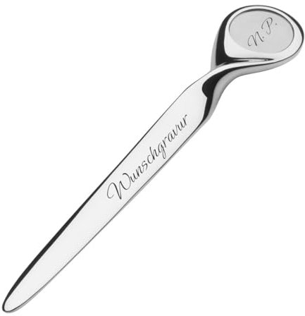 Brieföffner aus Edelstahl mit Gravur - Geldgeschenk für Freunde und Kollegen - Öffner für Briefe und Pakete - ideal für das Büro und Zuhause