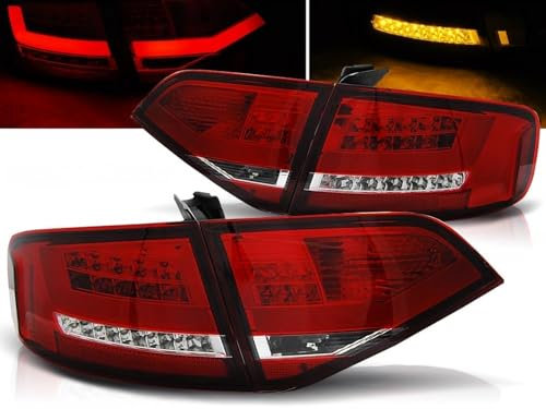 Led Lightbar Rückleuchten in rot für Audi A4 B8 Limo 2008-2011