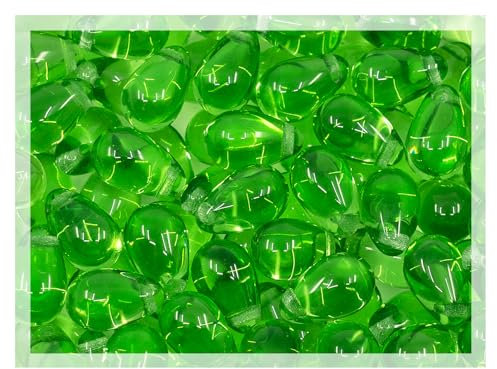 Lot de 50 perles tchèques en verre transparent en forme de goutte Vert uni 6 x 9 mm